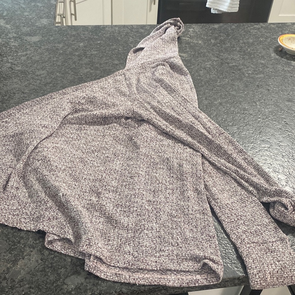 American eagle purple and white cardigan